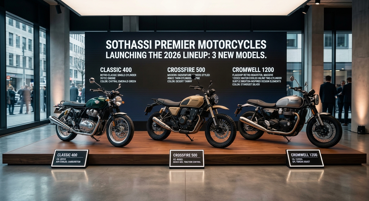 Sothassi Launches Three Premium Motorcycles in Pakistan: Classic 400, Crossfire 500 and Cromwell 1200